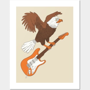 psychedelic eagle Posters and Art